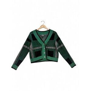 Oliver O.‎ Cropped V-Neck Button Cardigan Sweater S